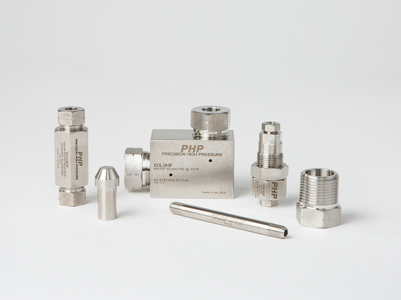 High-pressure fittings and accessories