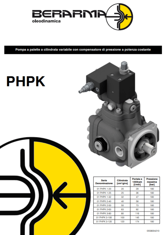 Berarma: pompe a palette cilindrata variabile PHPK