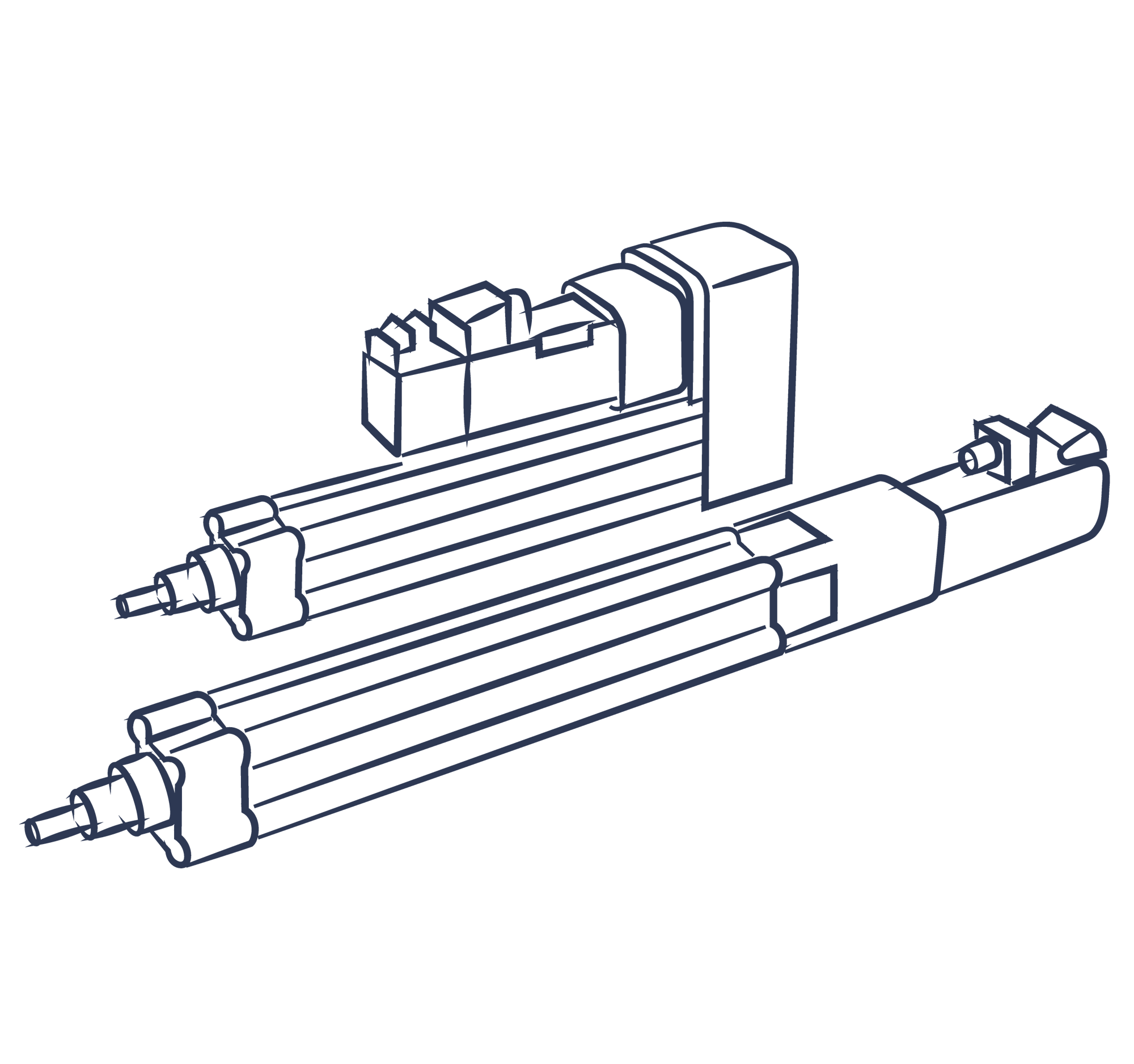 Electric cylinders and linear actuators