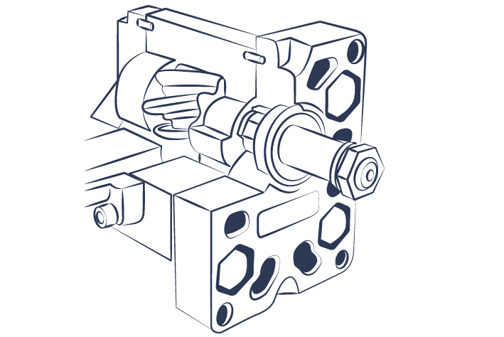 Helical gear pumps