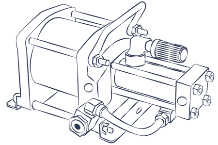 Gaz booster pneumatique