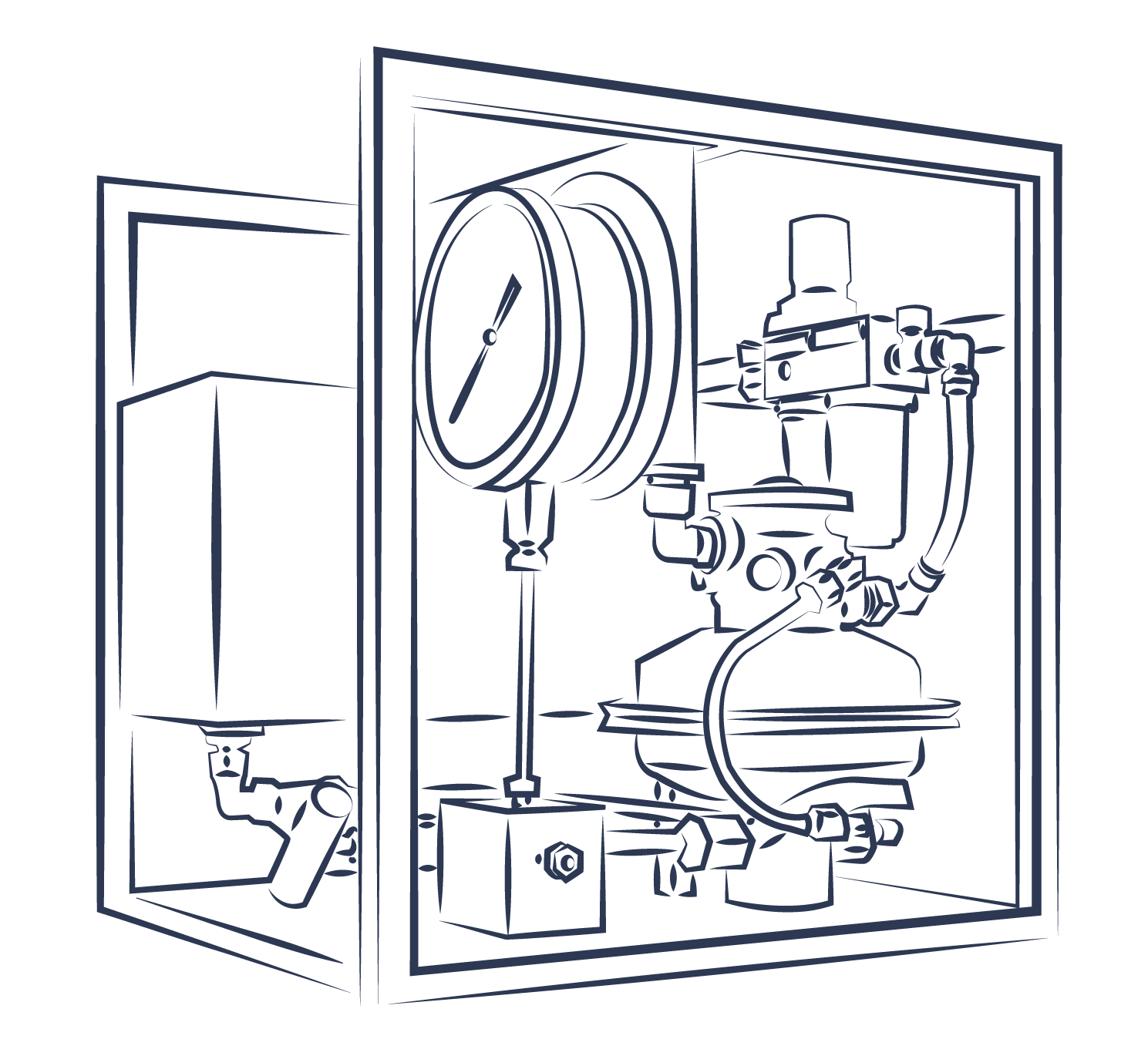 Unit for pressure testing with liquids