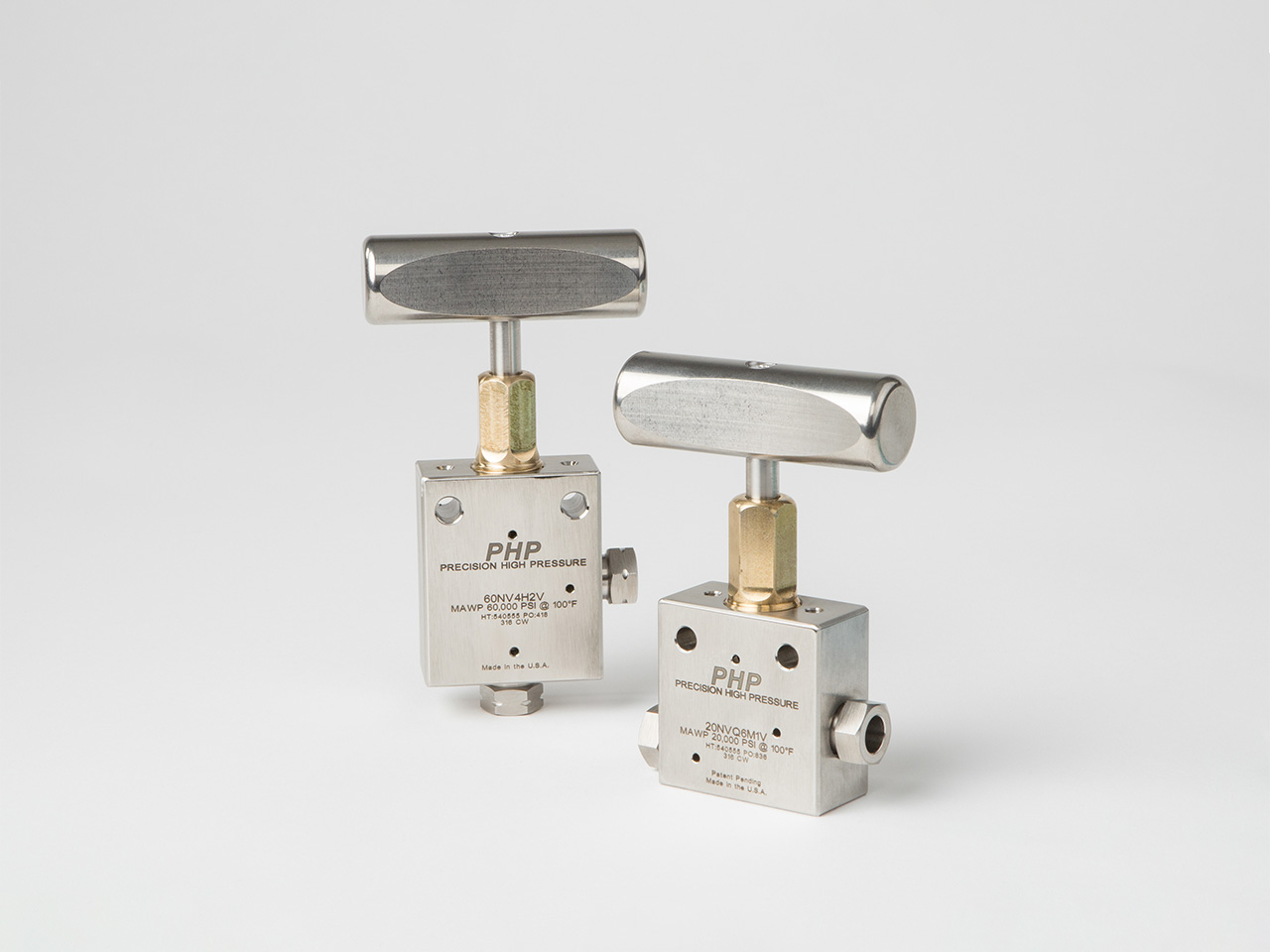 Manual and actuated high pressure valves